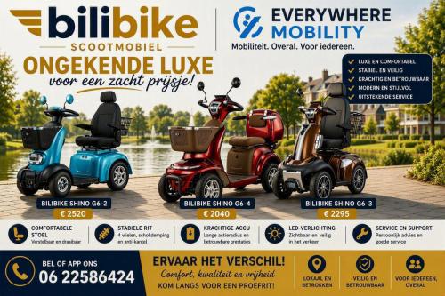 BiliBikes Scootmobielen – Betrouwbaar, Comfortabel en Klaar voor Elke Rit