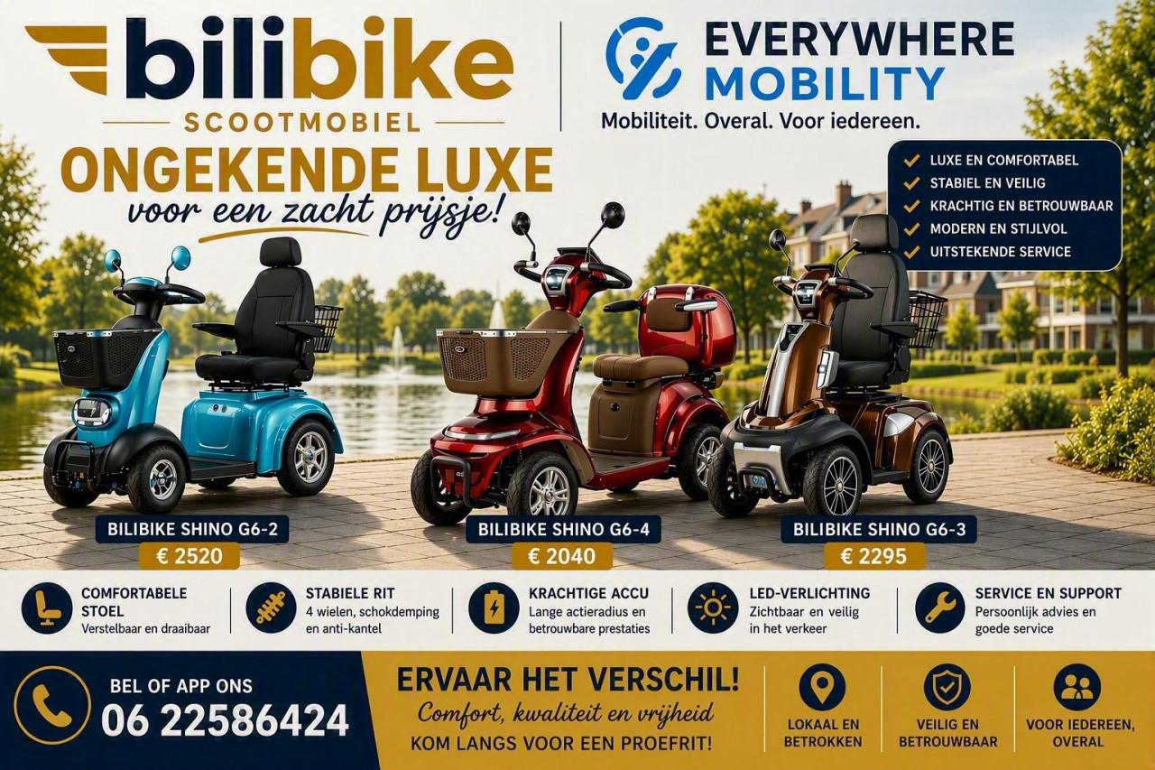 BiliBikes Scootmobielen – Betrouwbaar, Comfortabel en Klaar voor Elke Rit
