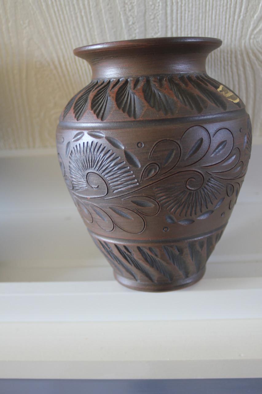 Brockmann..Gedecoreerde stenen vaas