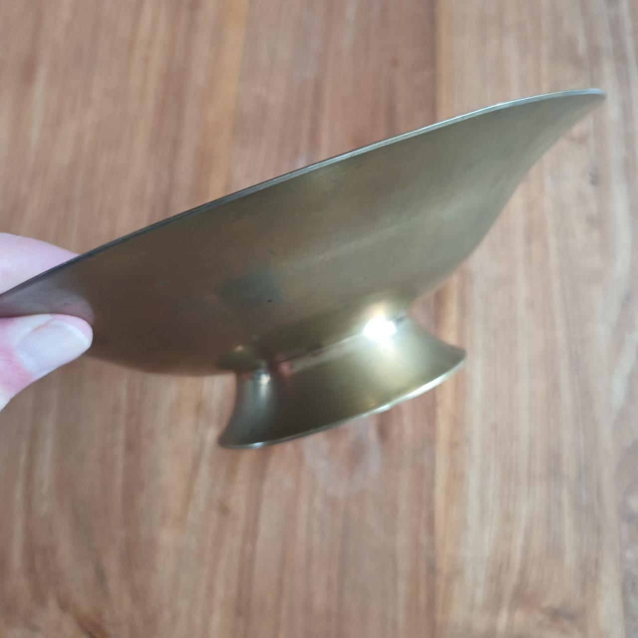 Messing cloisonné schaal met vogelmotief