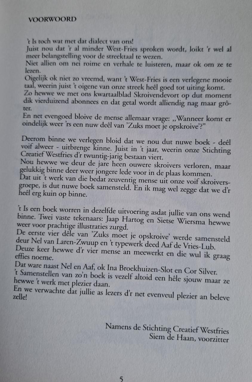 Zuks moet je opskroive; Deel 2; - WestFriese verhale roime, annekdotes ...
