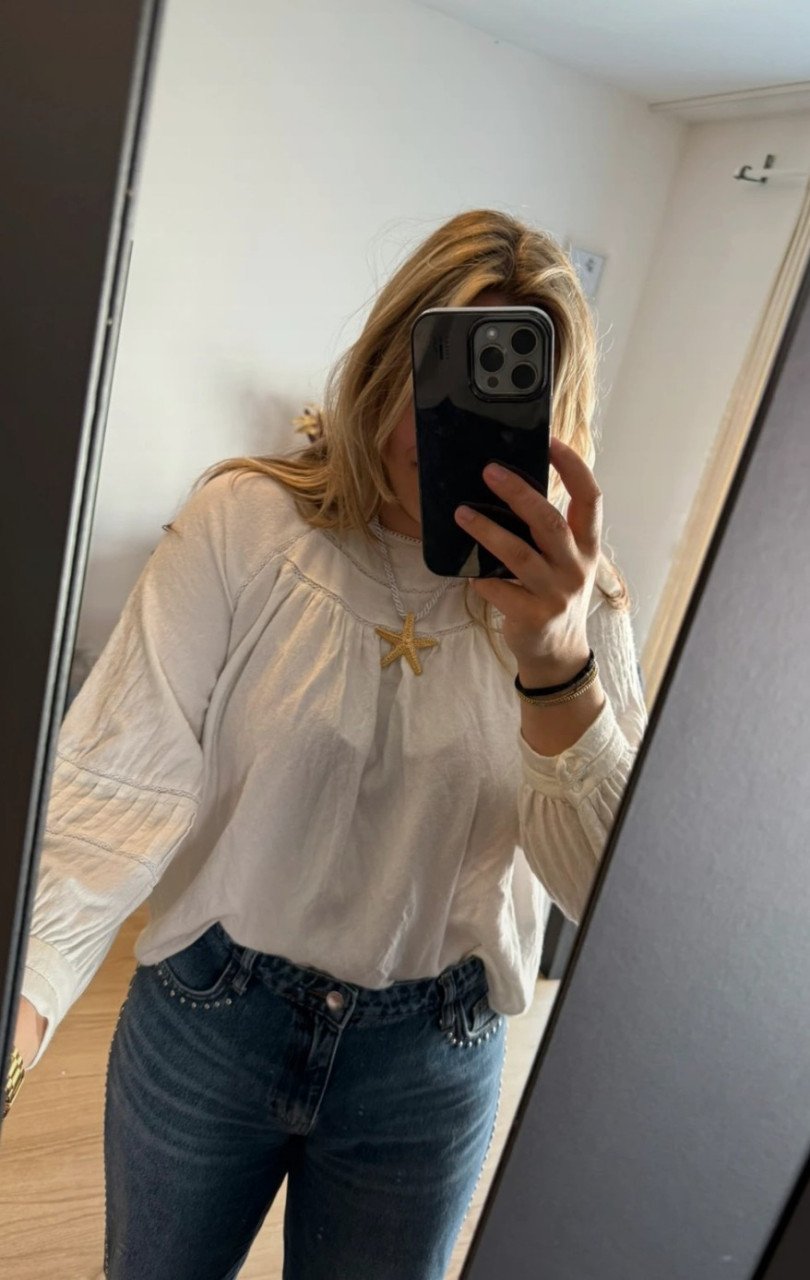 Witte blouse Zara maat 40