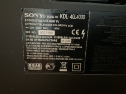 Sony bravia televisie