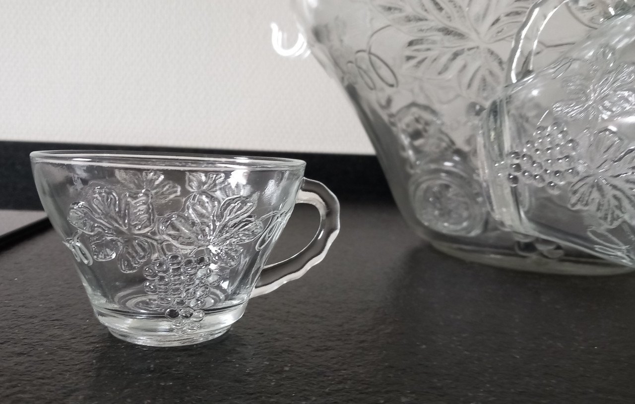 Leuke glazen bowlset vintage