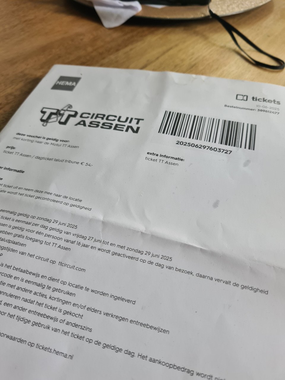 TICKET  TT ASSEN