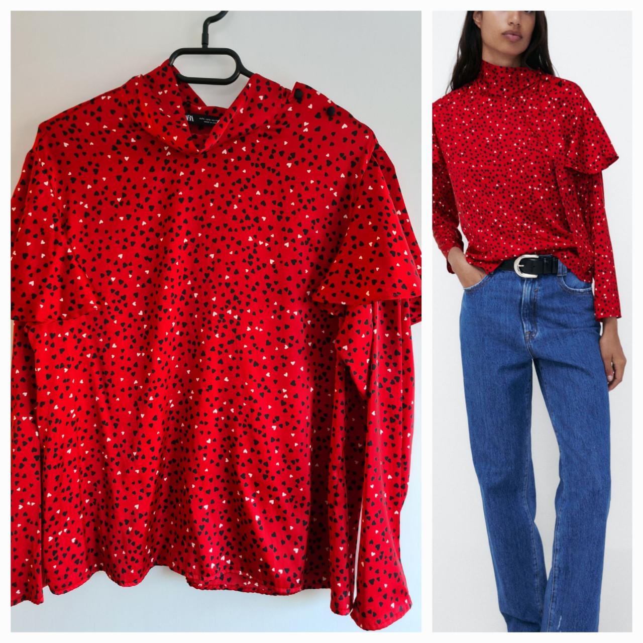 Nieuwe rode blouse van Zara Maat M