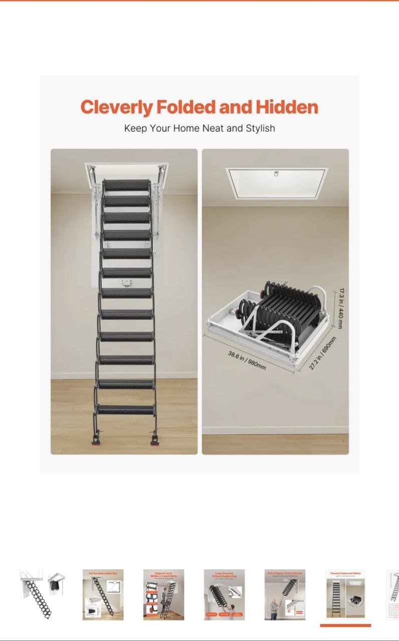 2x Vevor Zoldertrap / Vlizotrap - Nieuw