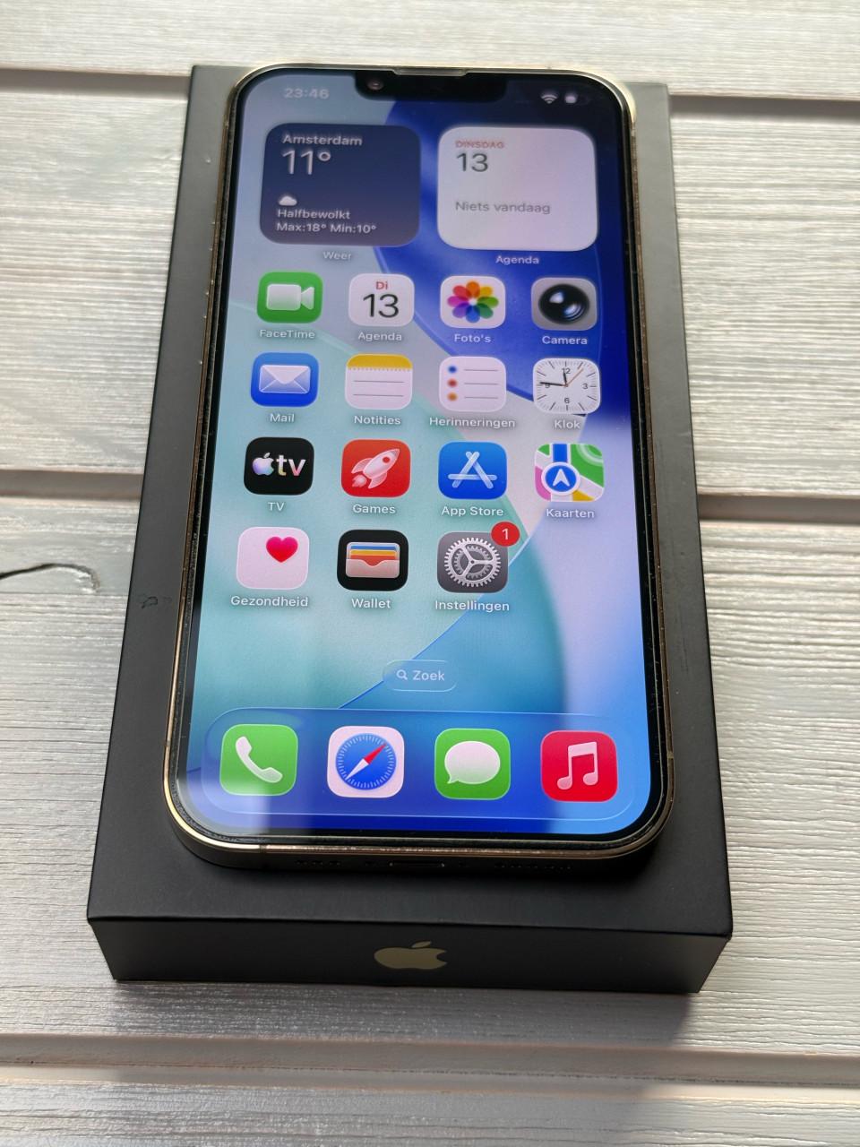 Prachtige Apple iPhone 13 Pro 128 GB Goud – Krasvrij!
