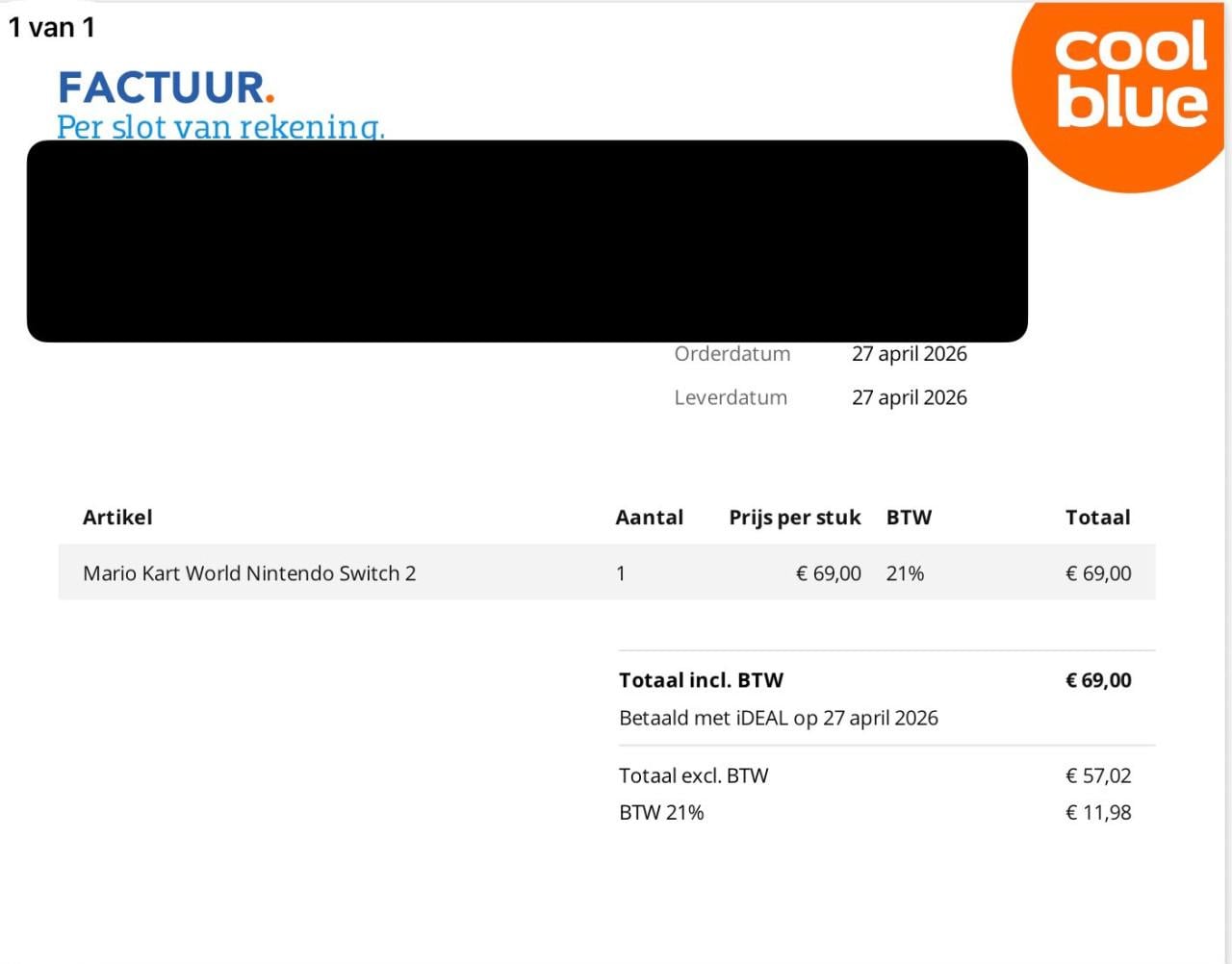 Nintendo Switch 2 + 4 games - zo goed als nieuw - compleet pakket