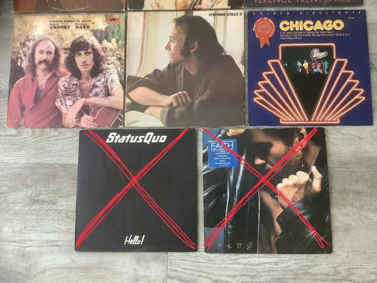 Verzameling van 7 Rock LP’s Jaren ‘70/‘80
