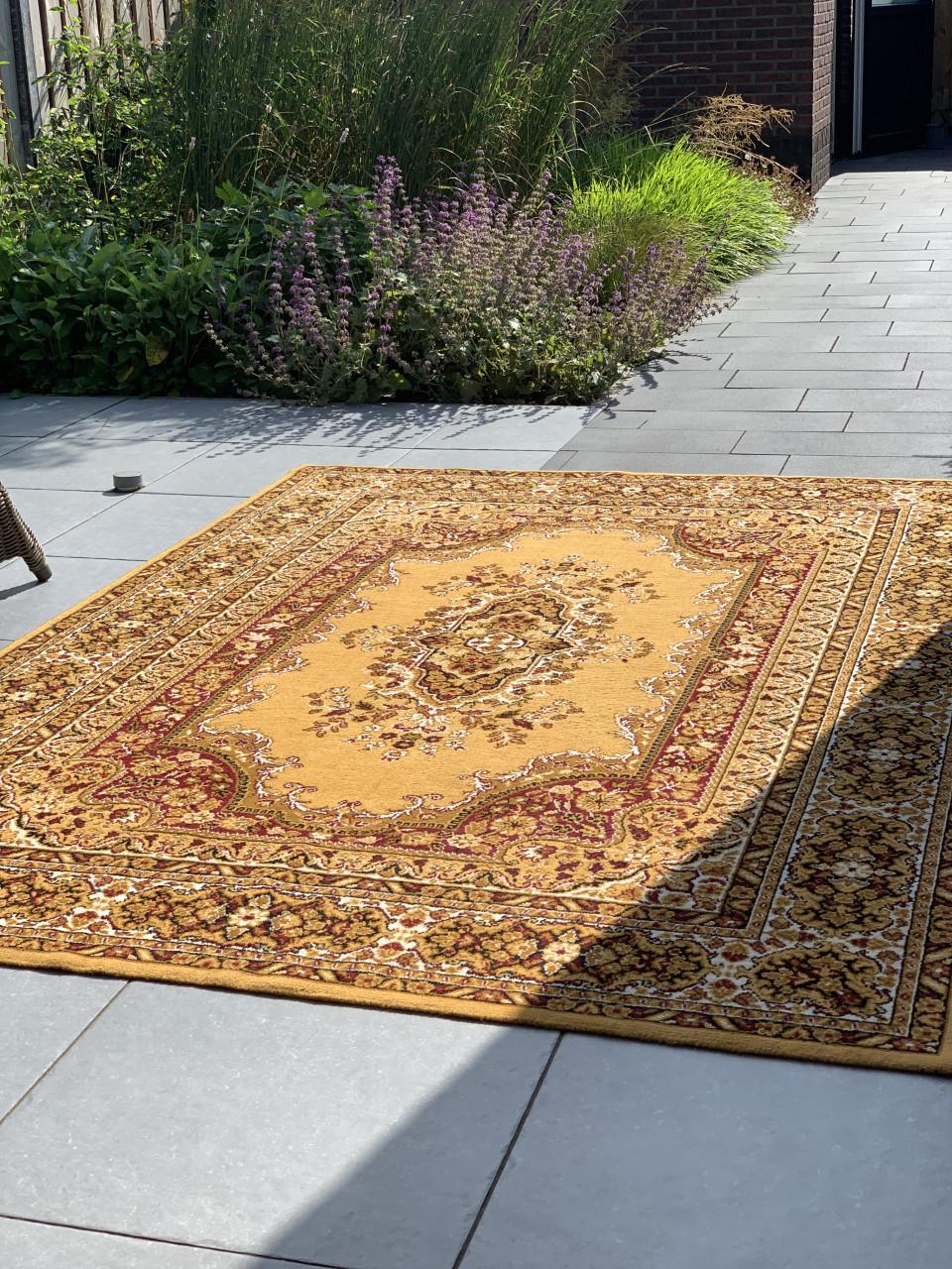 💐Onwijs Leuk Okergeel Vintage Vloerkleed in NIEUWSTAAT💐