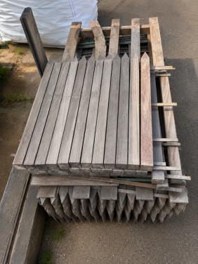 Azobé paaltjes 65 x 65 mm met punt