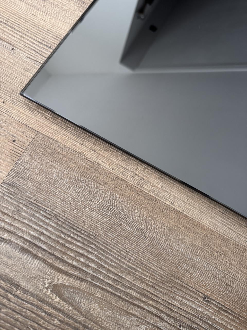 Moderne wandspiegel smoked zwart