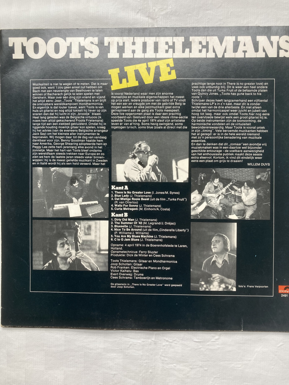 LP Toots Thielemans Live 2491 003 Polydor