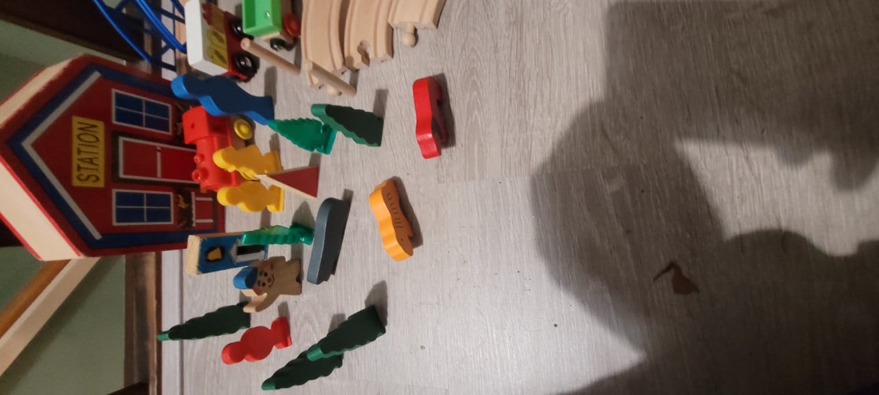 Houten speelgoed treinset