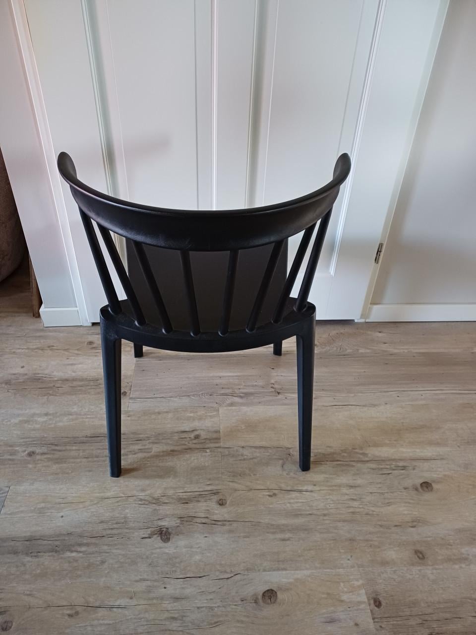 Set van 5 zwarte Woood stoelen