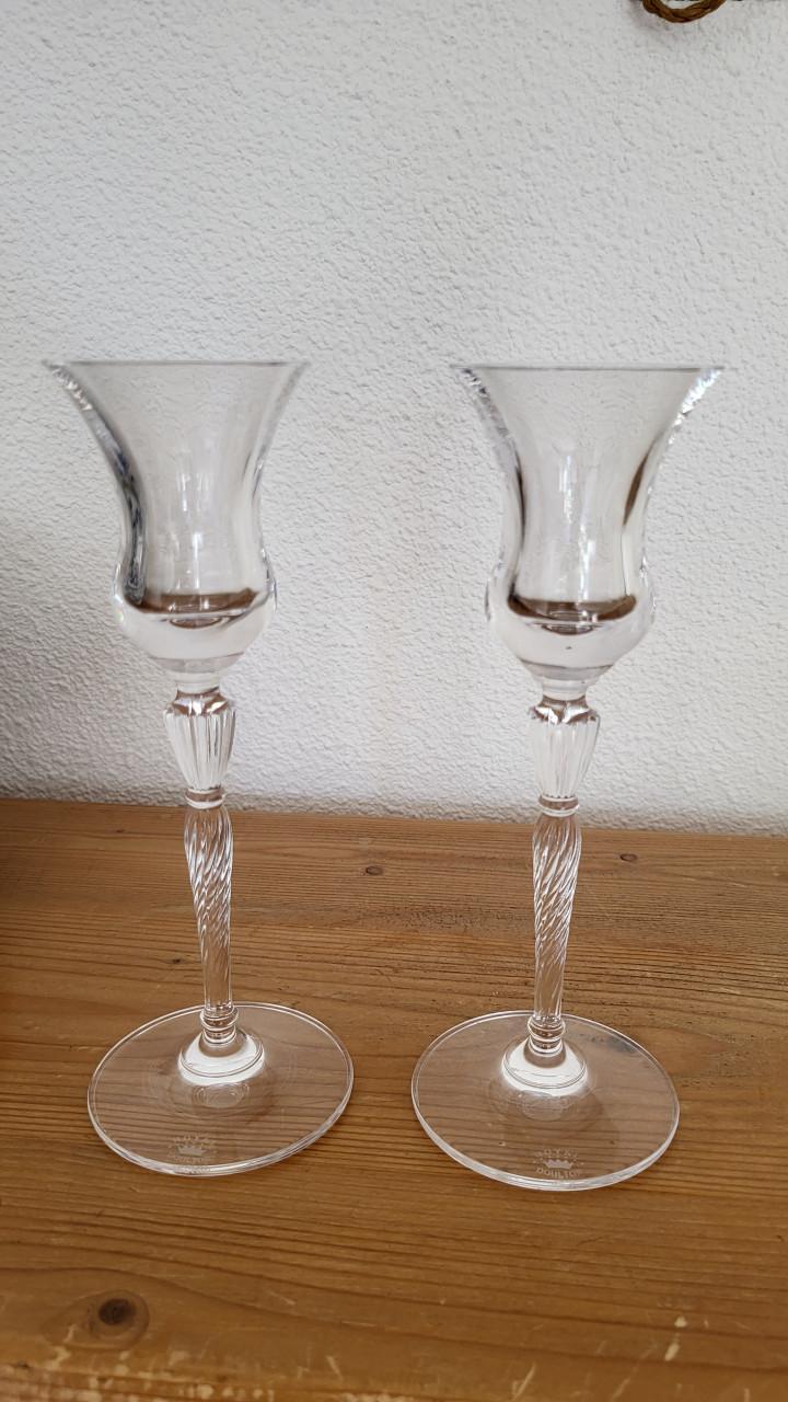 Set van 2 Royal Doulton kristallen kandelaars h 18,5 cm