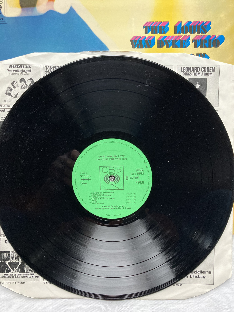 LP Trio Louis van Dijk What now, my love S 52521 CBS