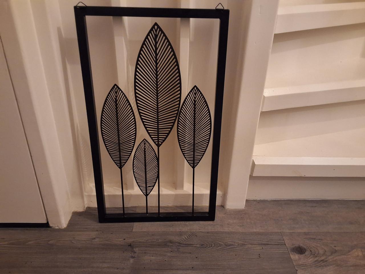 Metalen lijst met gouden bladen 60x35