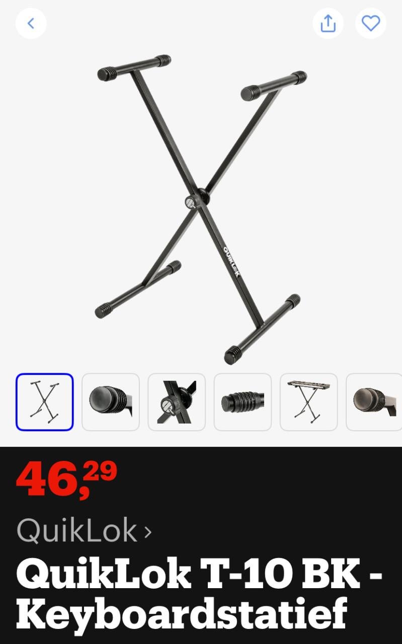 Keyboard standaard Quik Lok