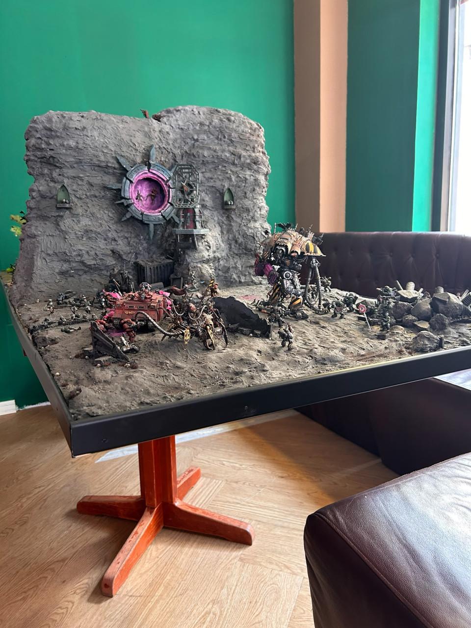 Uniek Meesterwerk: Handgemaakt Warhammer Diorama / Speelbord!