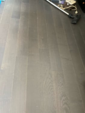 Parketvloer donkerbruin/ grijs