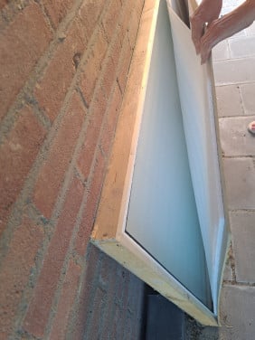 Hardhouten Achterdeur incl raam