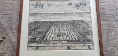 Kopergravure "Het huis Steenhoove". Zeeland, Walcheren, Koudekerke.