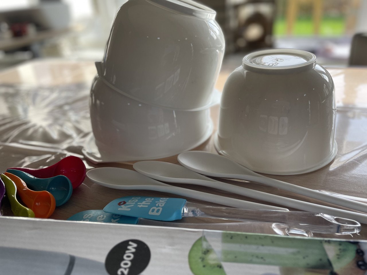 NIEUWE Staafmixer, 3x Mengkommen, 3x Pollepels