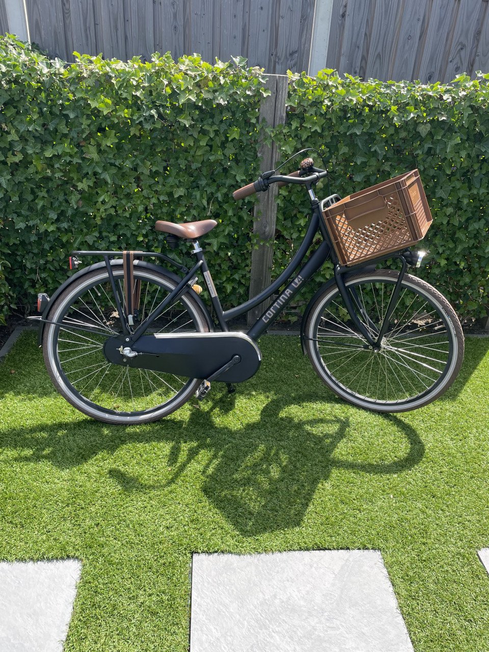 Prachtige cortina meisjesfiets 26 inch matzwart