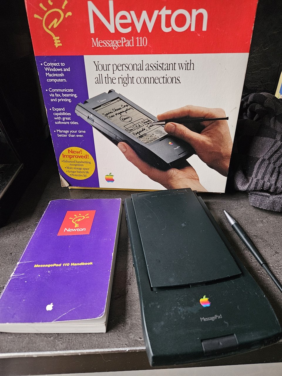 Mooi Jaren 90 Apple Newton MessagePad 110 incl doos en boekje