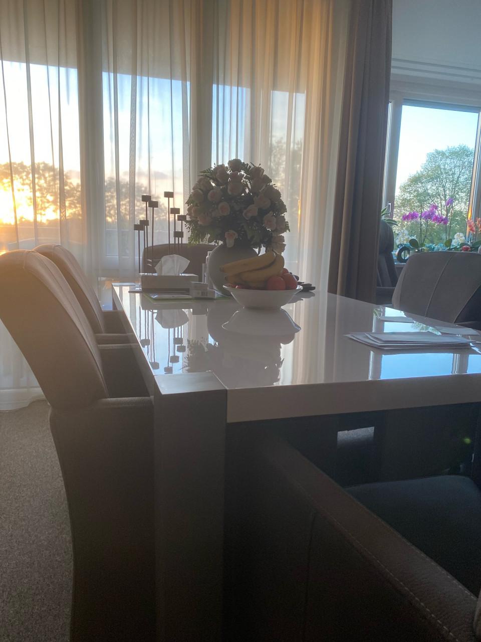 Eettafel met 6 fauteuils