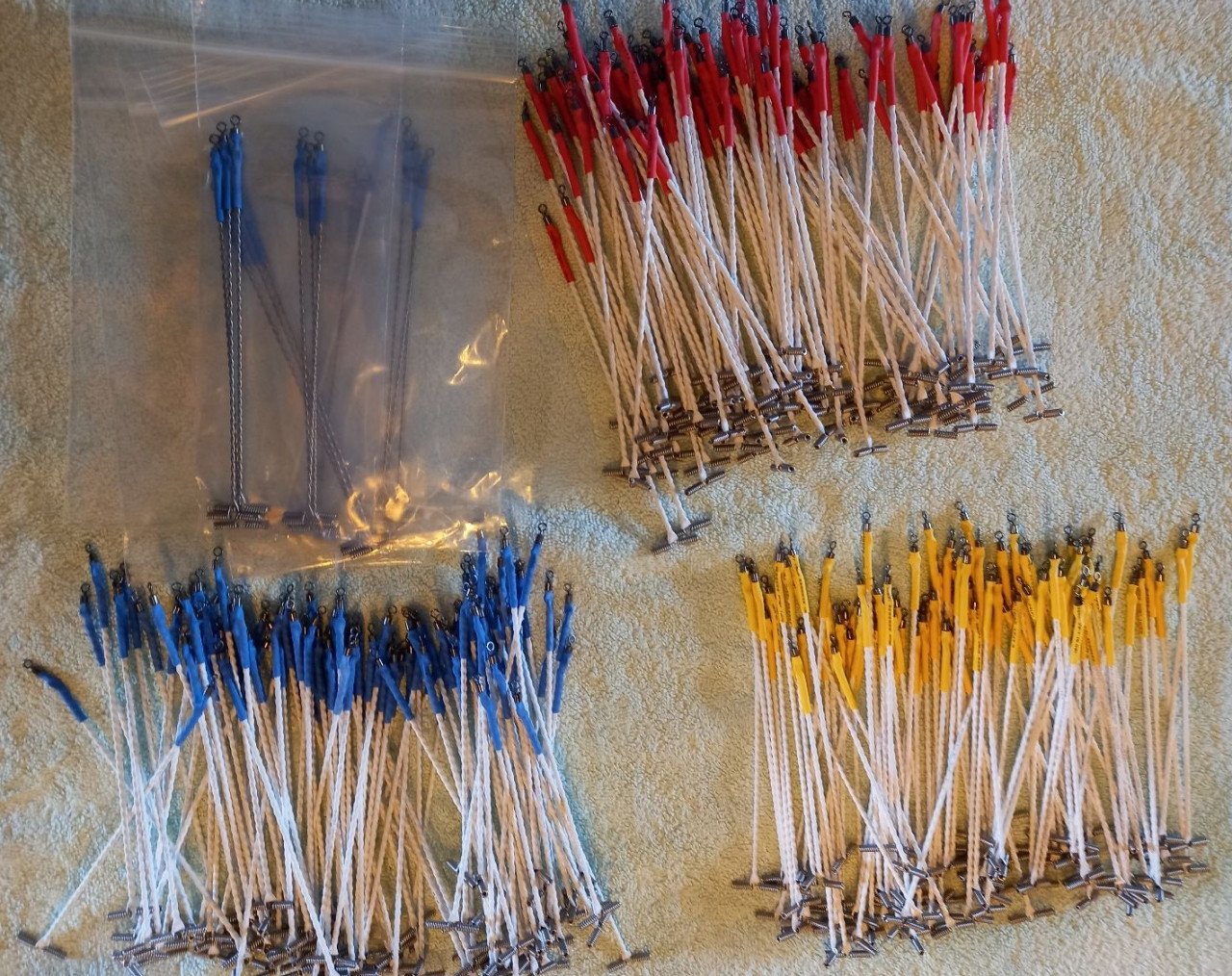 Onderlijnen met verenstaal skelterboom afhouders .