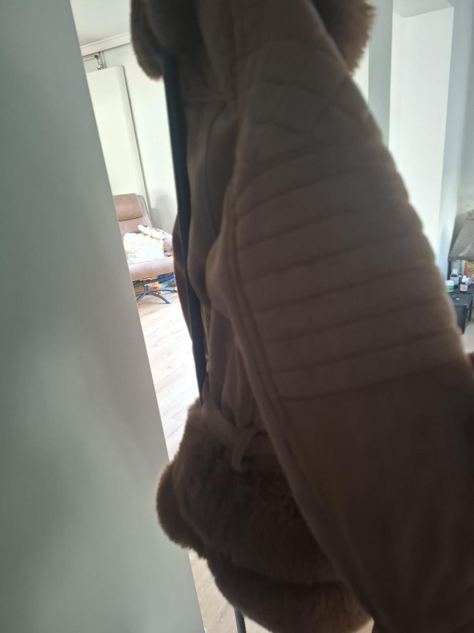 Nieuwe suede jas met bont