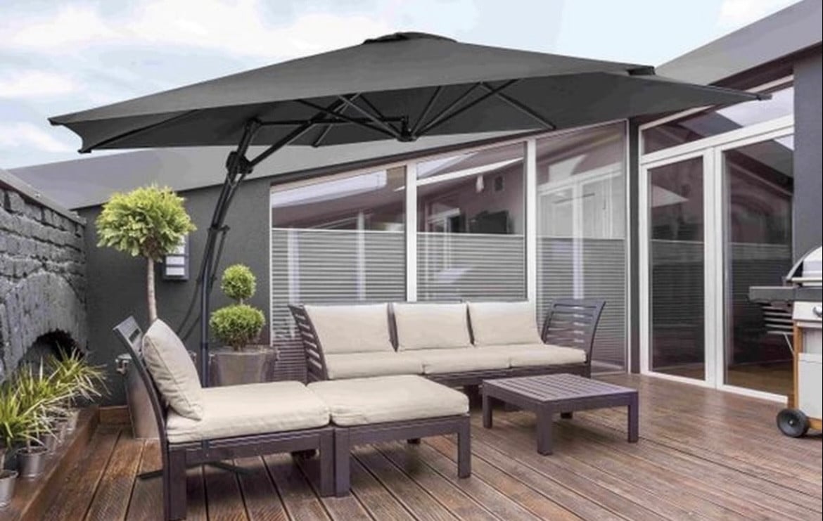 Nieuwe zweefparasol / Diameter 3 meter / Zeer fraai systeem !!