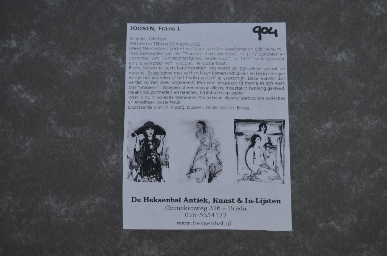 Fraai schilderij Frans J. Joosen (Tilburg 1932 - Oosterhout 2021) 'Naakt'