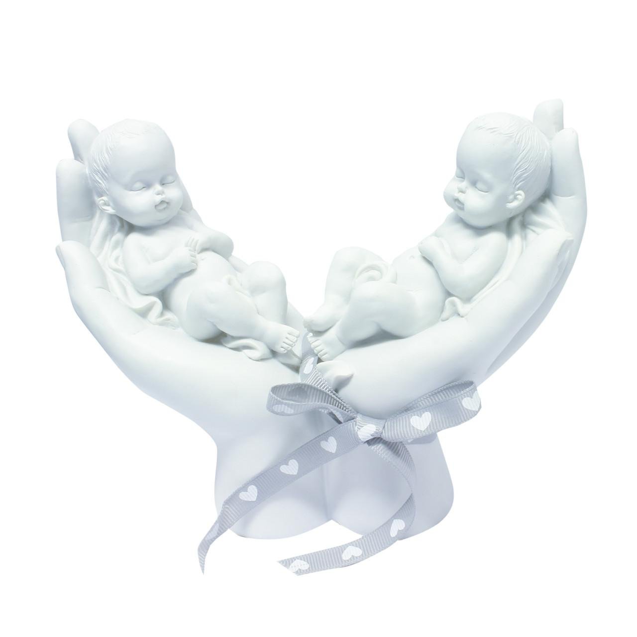 Geboorte bedankjes - Tweeling in handen