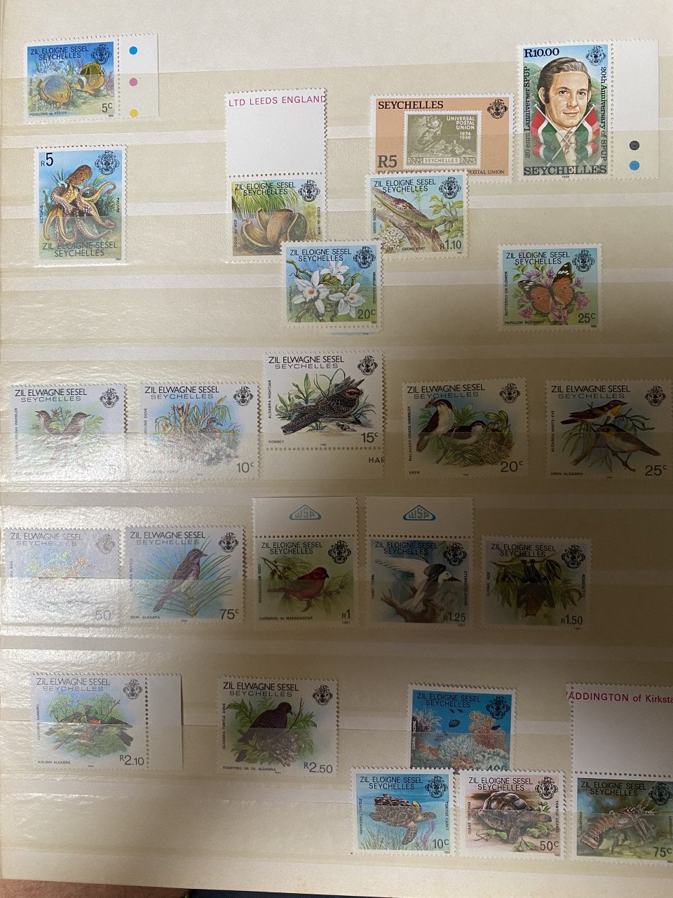 Postzegels Seychellen ca. 1983 ongestempeld en nog veel meer