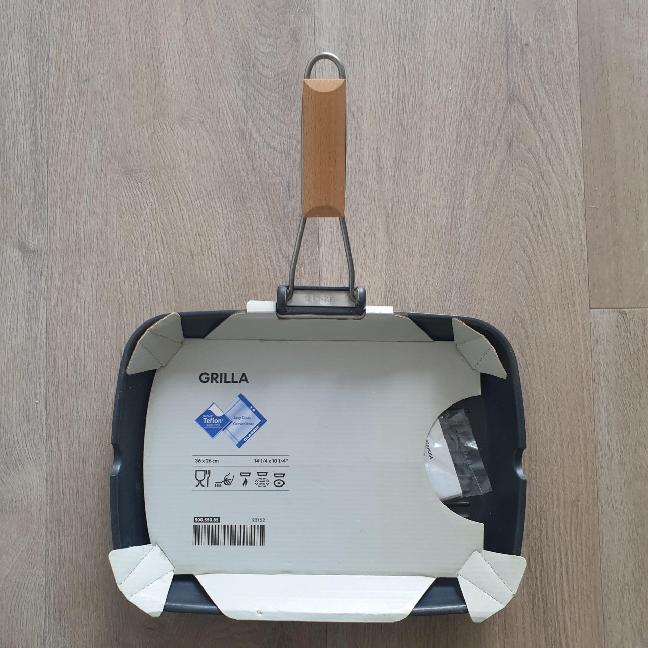 Nieuwe Ikea Grilla Grillpan 36 x 26 cm nog in verpakking Teflonlaag