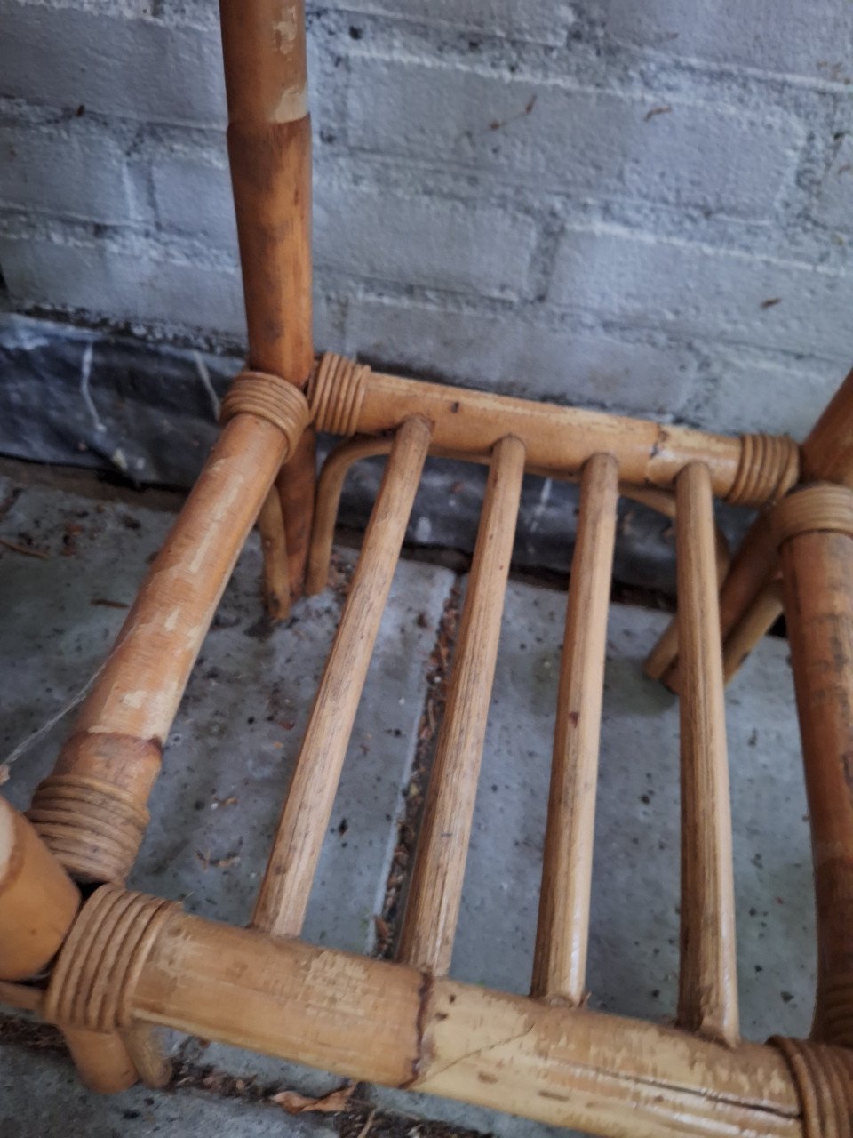 Vintage rotan plantebak