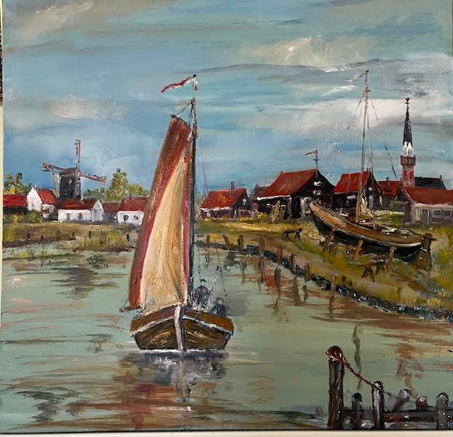 Schilderij olie verf   ---