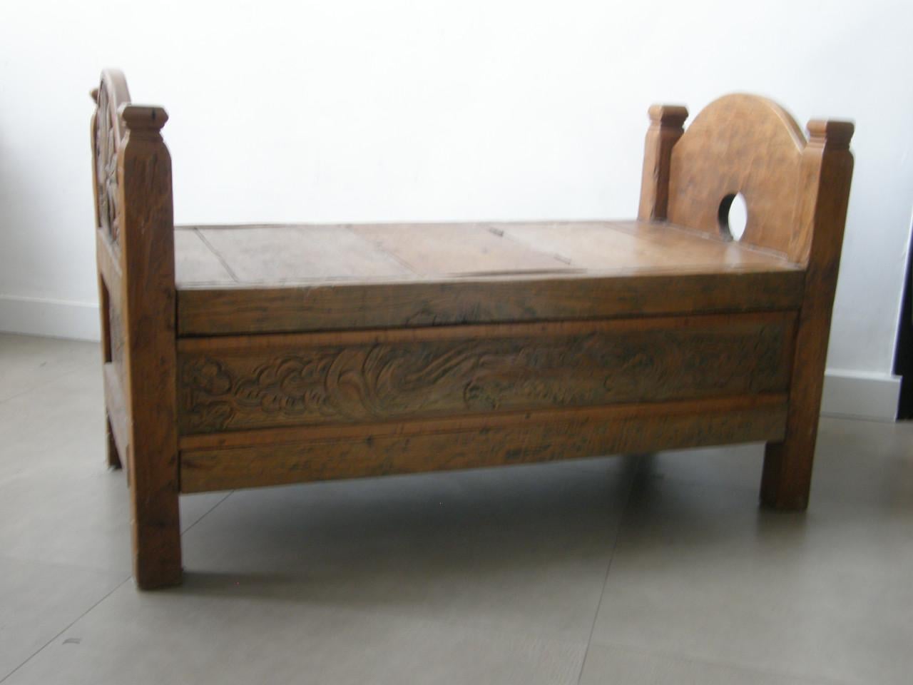 Antieke Jordan gangbank teak