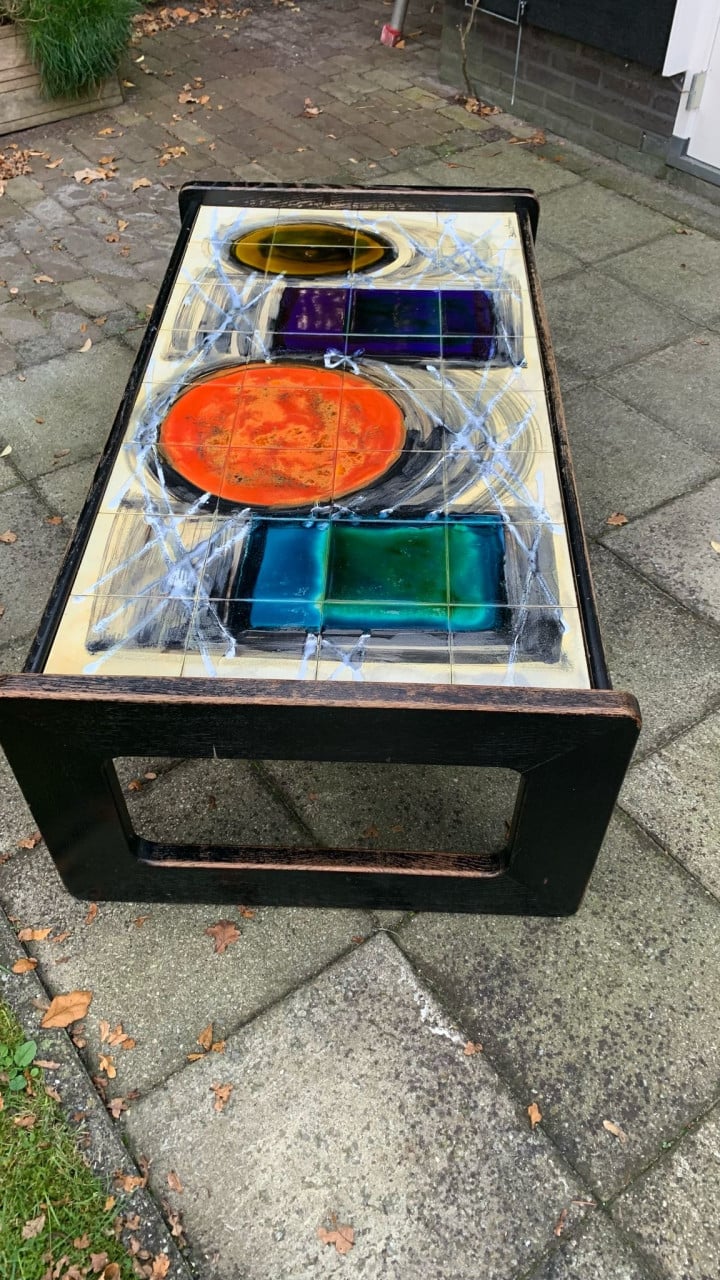 Vitage jaren 70 Belarti salontafel