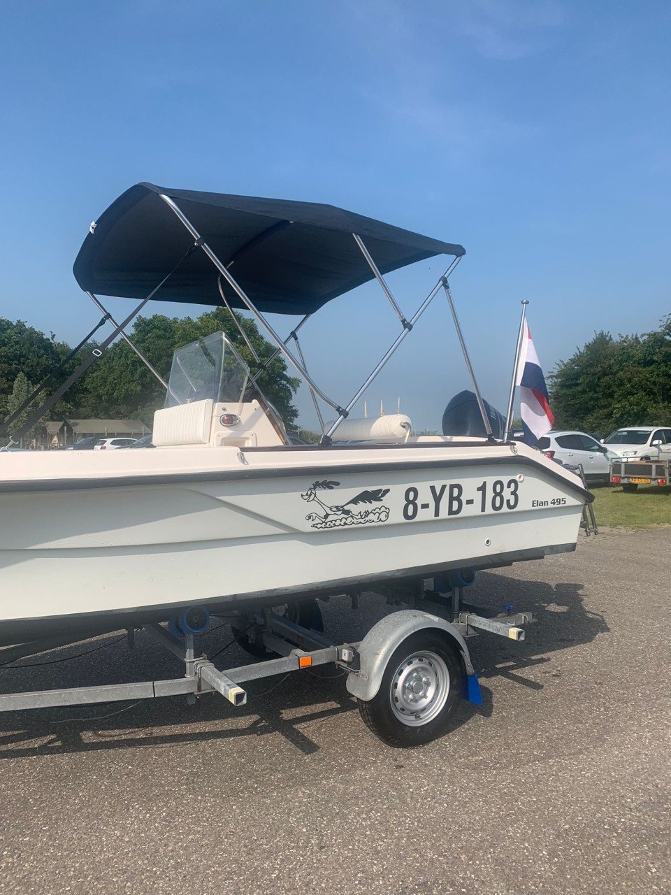 Te koop Elan 495 met een Yamaha 50 pk 4-takt