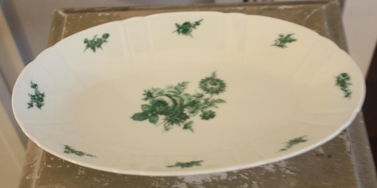 Schaal met donkergroene rozen print nr2