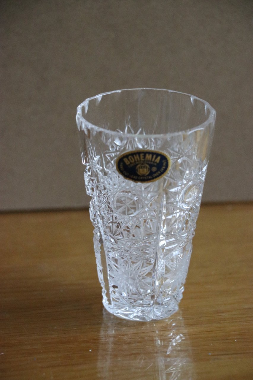 Bohemia kristal uit Tsjechoslowakije 6 Borrelglaasjes 100 ml Hoog 8,5 cm