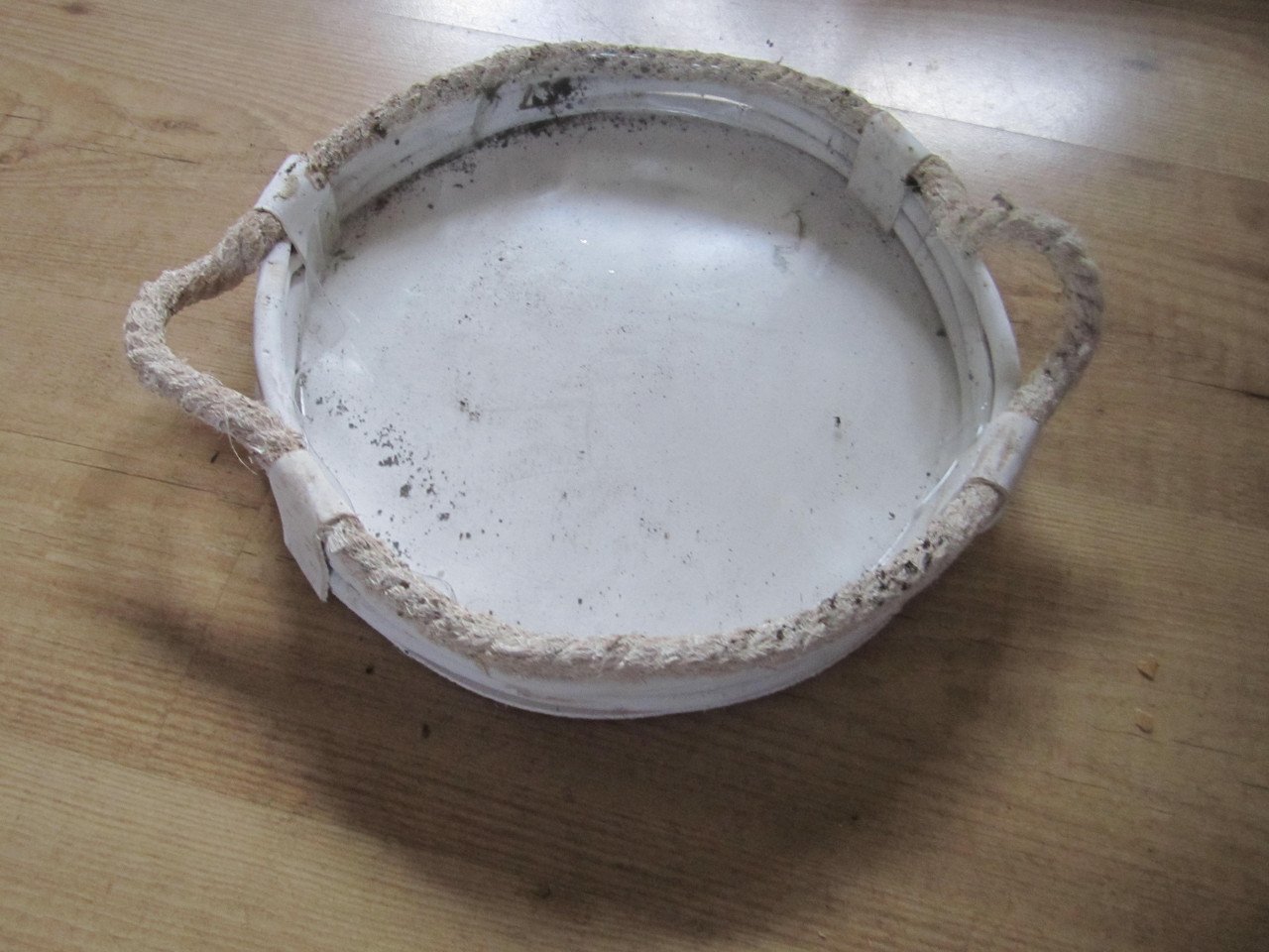 Houten Schaal / Dienblad Ø 30 cm.