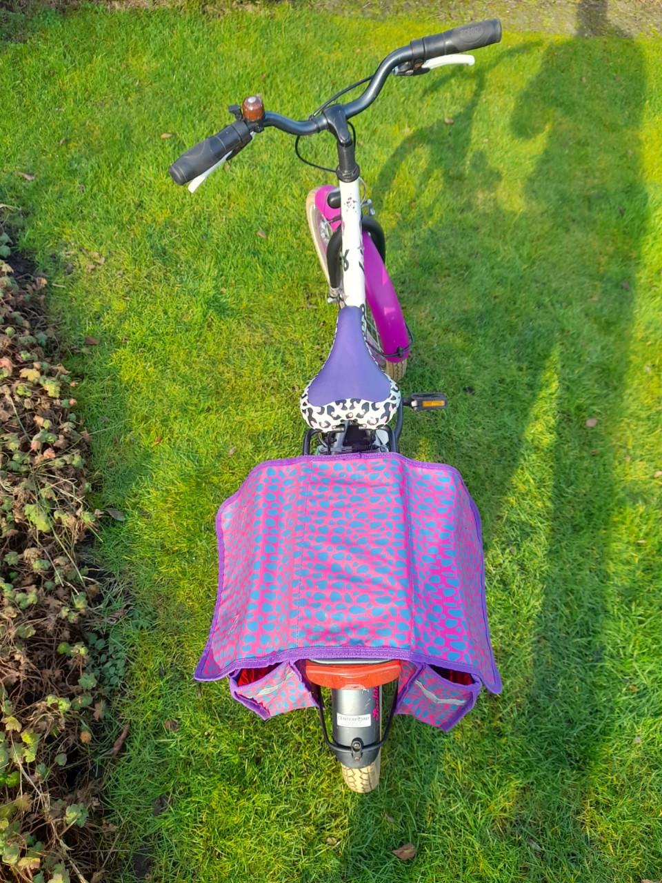 Z.g.a.n. Loekie meisjesfiets met bijpassende fietstassen (20 inch)