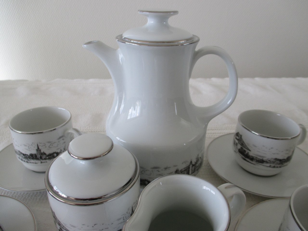 Zeer Mooi Vintage Bavaria Koffie set voor 6 Personen