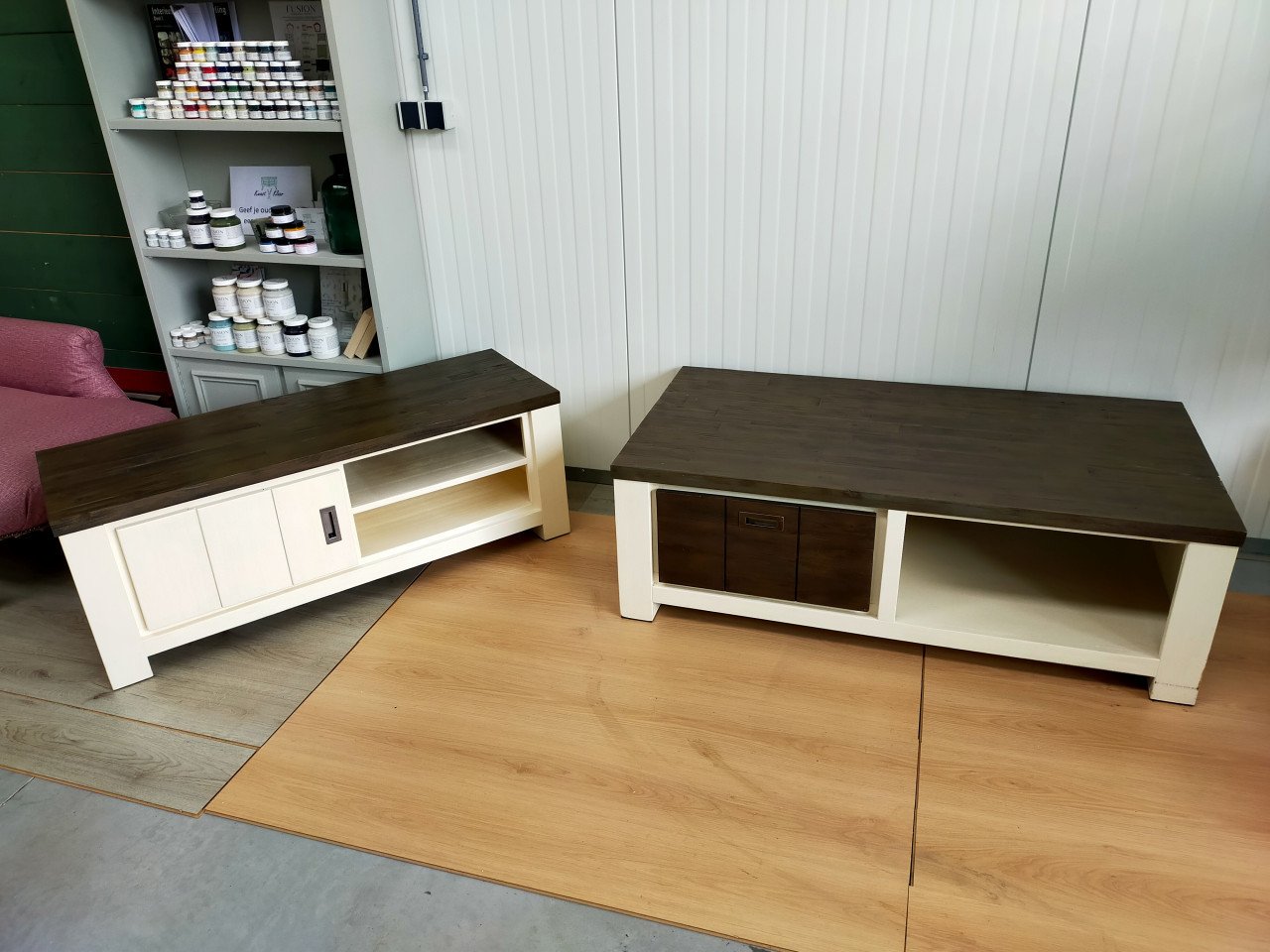Complete woonkamer (Kasten/salontafel)